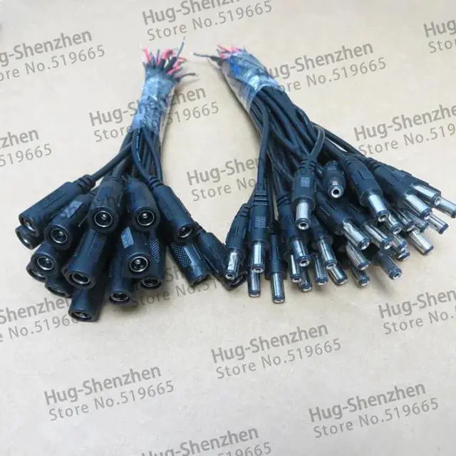 Alt view image 2 of 5 - 25pair Monitoring DC power male+female connector power cord / led controller DC line / size 5.5 * 2.1 Power Plug Connector