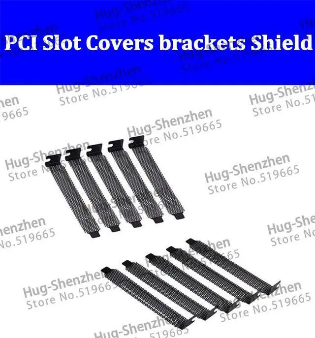 Main image of 100pcs Standard ATX Case Vented PCI Slot Covers brackets Shield without screw