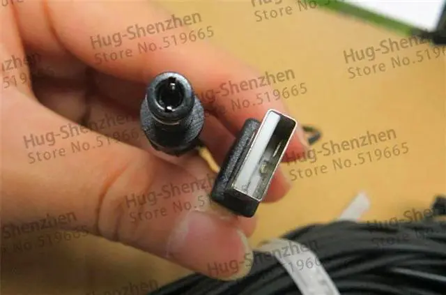 Alt view image 5 of 5 - 100pcs USB A male to 5.5 mm/2.1 mm 5 Volt DC 5.5*2.1 Barrel Jack Power Cable