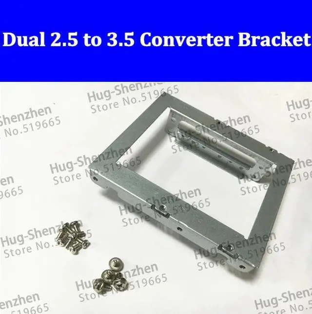 Main image of Dual 2.5" inch HDD SSD Hard Drive Slot to 3.5" Converter Tray Caddy Carrier Bracket with Screws for PC