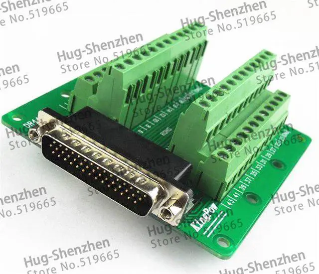 Alt view image 2 of 4 - DB44 D-SUB DR-44 44  DR44 pins DB 44 port  Terminal block adapter converter PCB board Breakout 3 row-4pcs