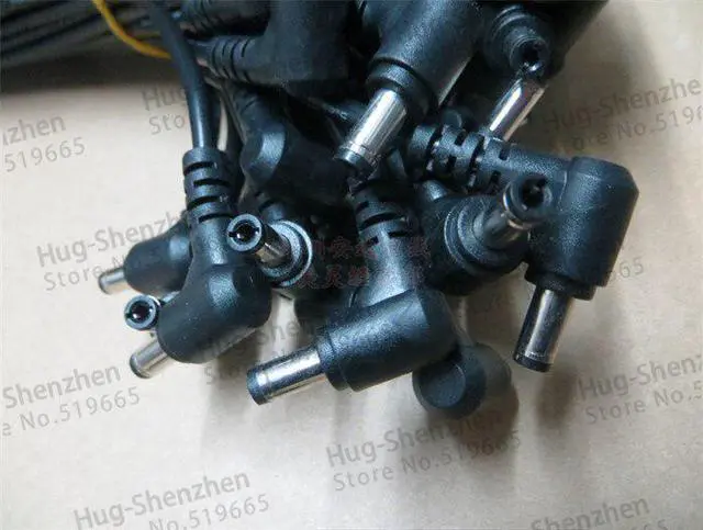 Alt view image 3 of 6 - DC Power Angle male 5.5x2.5 fork Connector Cable Plug Jack Adapter , DC Pigtail Male 90 Degree Wire 5.5*2.5 , 20pcs,