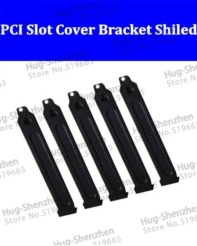 Main image of 1pcs/lot Black dustproof PCI solt covers brackets shield 12cm*1.9cm with screw for desktop