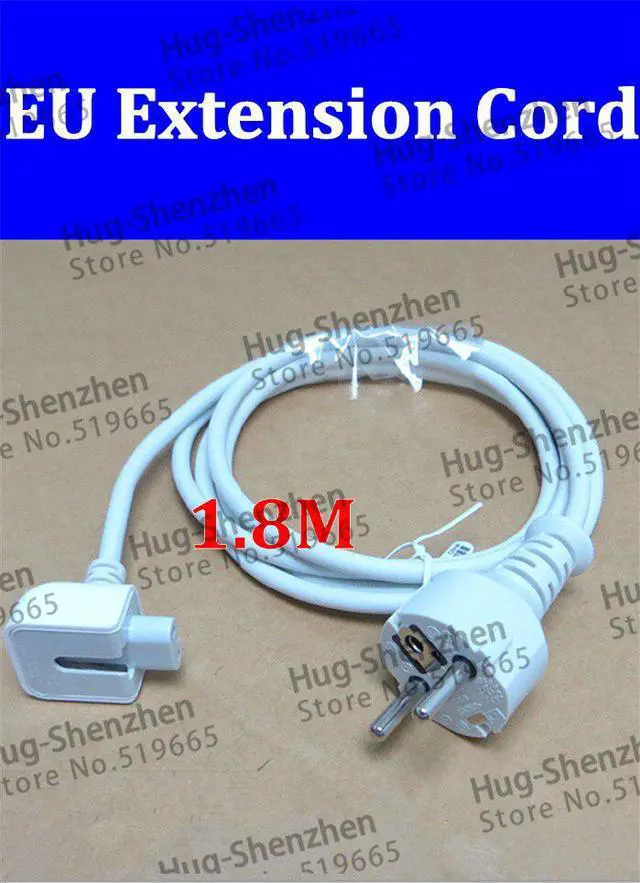 Main image of 5pcs/lot Euro EU Plug 1.8M AC Power Adapter Extension Cable Cord for Apple iPad Macbook Air Pro Charger Adapter