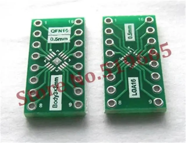 Alt view image 2 of 2 - Best price 10pcs/lot LGA16 or QFN16 to DIP16 0.5mm pitch adapter board