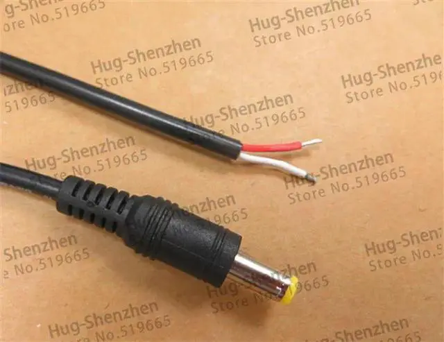 Alt view image 6 of 6 - 10pcs DC male head 5.5*2.1 surveillance camera power connector Tuning fork power DC plug cable wire 30cm