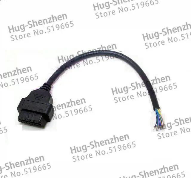 Alt view image 2 of 3 - 20pcs/lot OBD2 OBD-II Opening Cable 16 Pin Female Extension Connector Diagnostic Extender 30CM