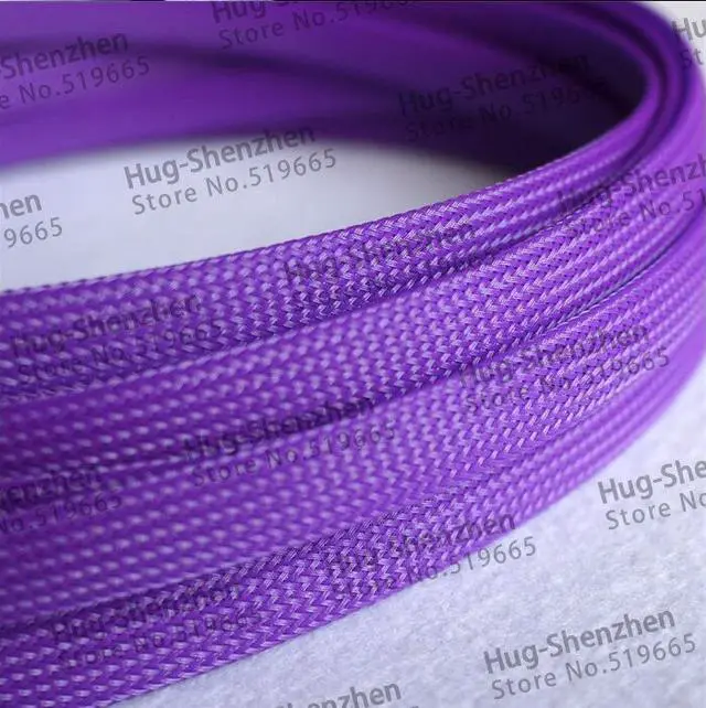 Alt view image 6 of 6 - 100M Cable Sleeves 16mm 10 Colors Snakeskin Mesh Wire Protecting Nylon Tight PET Expandable Insulation Sheathing Braided Sleeves