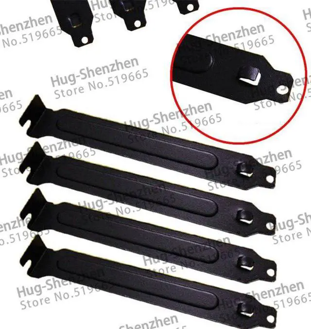 Alt view image 2 of 3 - 1pcs/lot Black dustproof PCI solt covers brackets shield 12cm*1.9cm with screw for desktop