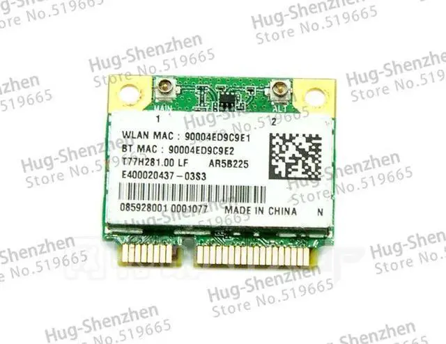 Alt view image 2 of 3 - Atheros AR5B225 300M WIFI Wireless Bluetooth 4.0 Half MINI PCI-E Card