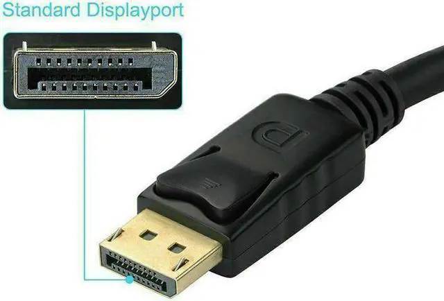 Alt view image 3 of 7 - Display Port to VGA, DisplayPort DP Male To VGA Female Cable Adapter Converter Compatible with Computer, Desktop, Laptop, PC, Monitor, Projector, HDTV - Black