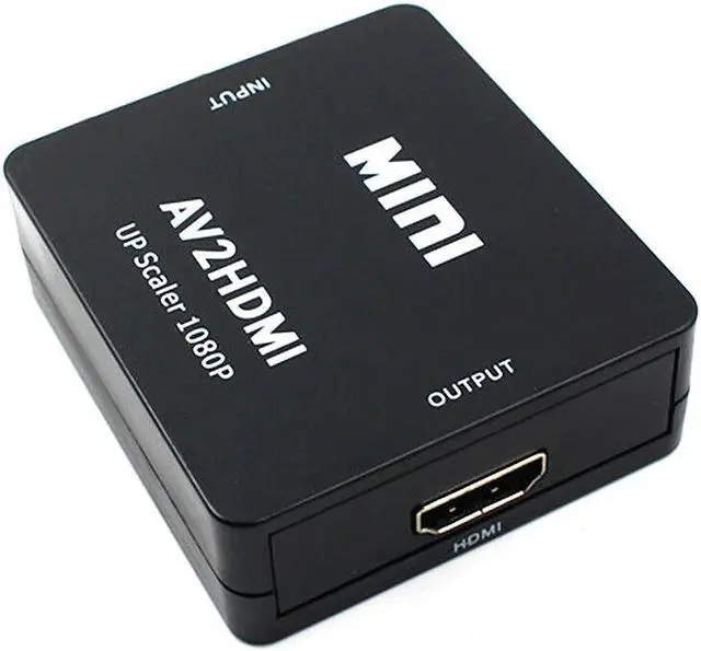 Alt view image 7 of 7 - RCA AV to HDMI Converter Adapter, 1080P 3 RCA CVBS Composite Video Audio Converter Adapter, Mini Composite CVBS to HDMI AV2 Converter with USB Cable for TV PC PS3 STB Xbox VHS VCR DVD (Black)