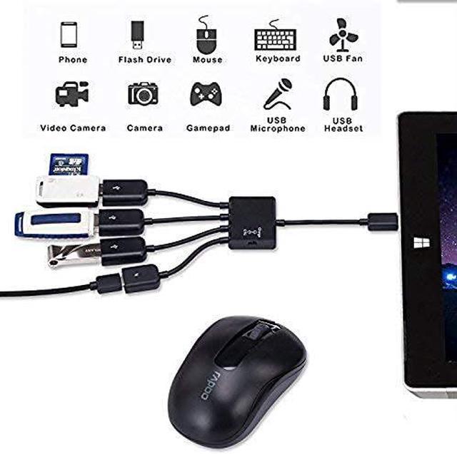 1 Set Micro USB OTG 4 Port Hub Power Charging Adapter Cable For