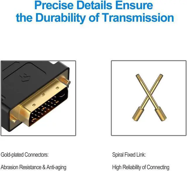 Alt view image 4 of 6 - DVI to HDMI Adapter 2-Pack Gold-Plated 1080P Male to Female Converter (Black)