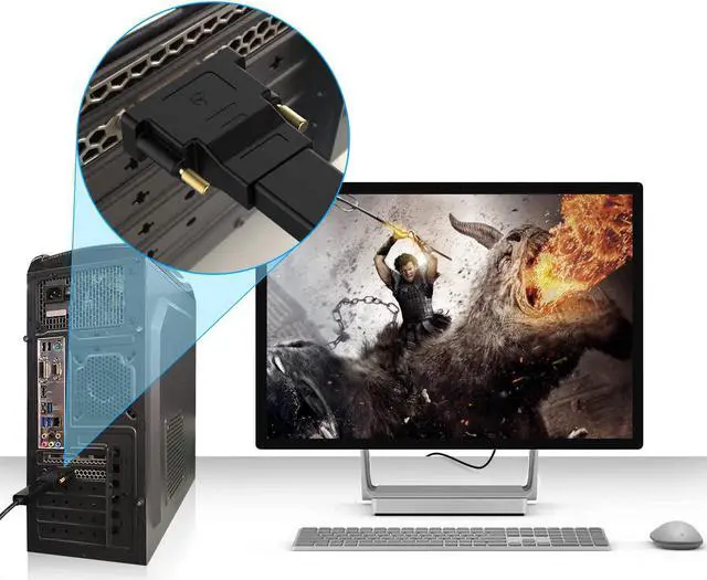 Alt view image 6 of 6 - DVI to HDMI Adapter 2-Pack Gold-Plated 1080P Male to Female Converter (Black)