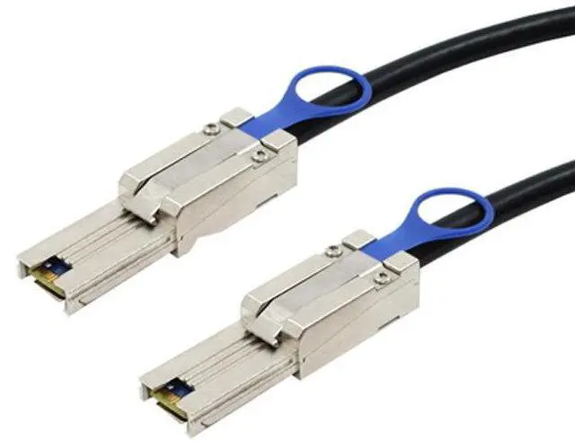 Alt view image 4 of 4 - External Mini SAS 4x SFF-8088 to External SFF-8088 4x Raid card data Cable 1m