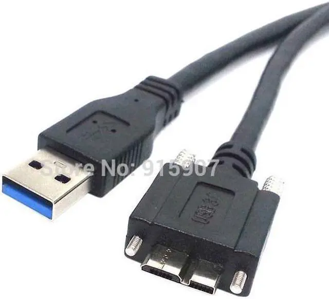 Alt view image 2 of 3 - CYDZ CY USB 3.0 A type Cable Male to Micro USB 3.0 B Male with Mount Panel Screws for Hard Disk Mobile Phone