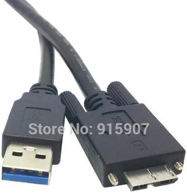 Alt view image 3 of 3 - CYDZ CY USB 3.0 A type Cable Male to Micro USB 3.0 B Male with Mount Panel Screws for Hard Disk Mobile Phone