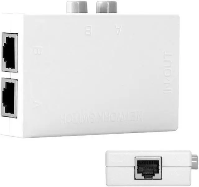 Alt view image 3 of 4 - CYDZ  UTP STP 2 in 1 out 2 Ports RJ45 LAN CAT Network Switch Selector Internal External Networking Switcher Splitter Box