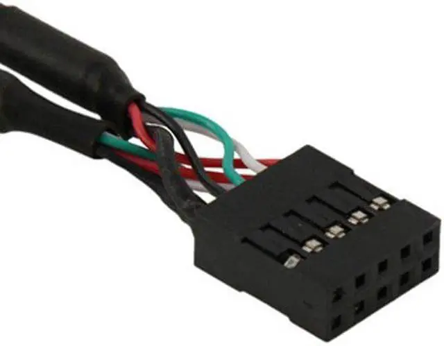Alt view image 4 of 4 - CYDZ 10 Pin Motherboard Female Header to Dual USB 2.0 Female Adapter Cable 50cm