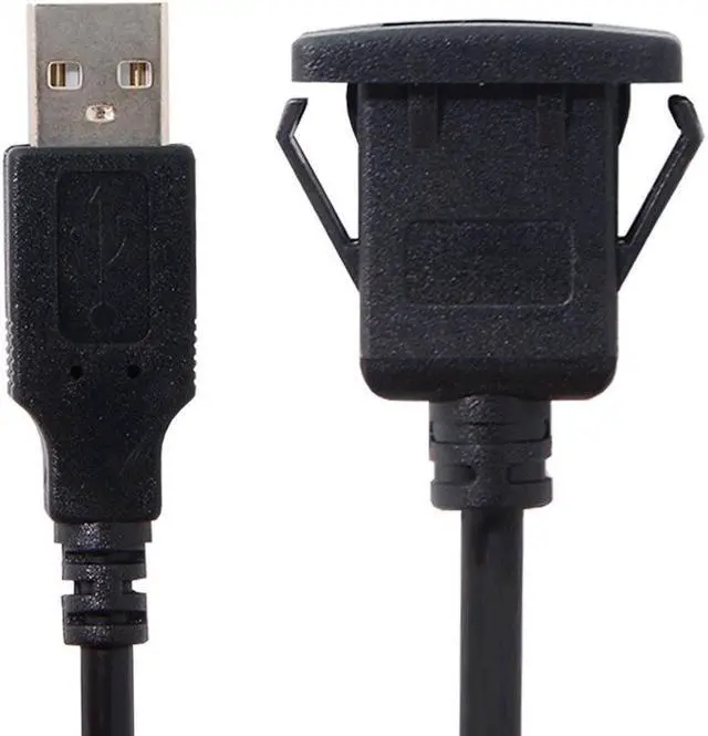 Main image of CYDZ 1m Waterproof Single USB 2.0 Extension Latch Mount Car AUX Cable for Dashboard Panel