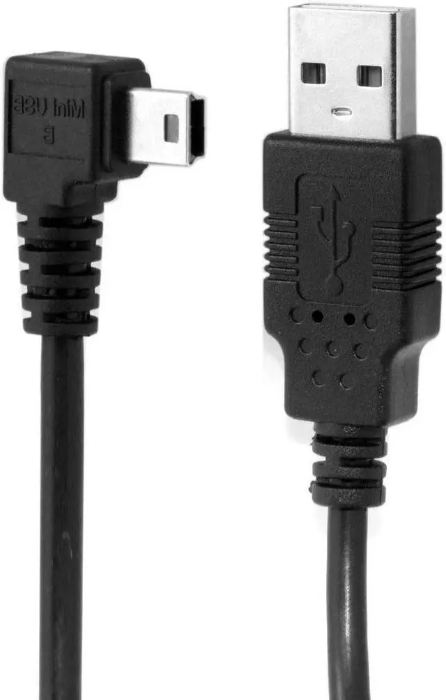 Alt view image 2 of 4 - CYDZ  Right Angled 90 Degree Mini USB B Type 5pin Male to USB 2.0 Male Data Cable with Ferrite 3.0m