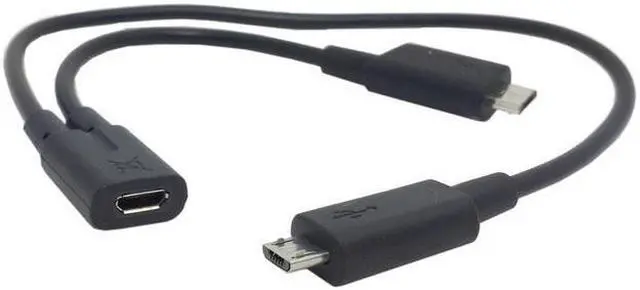 Alt view image 4 of 4 - CYDZ Micro USB Female to 2 Micro USB Male Splitter extension charge cable for Galaxy S5 i9600 S4 I9500 Note2 N7100 S3 I930