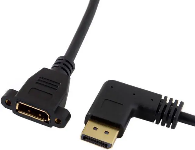 Alt view image 4 of 4 - CYDZ  DisplayPort Display Port Male to Female 90 Degree Left Down Angled Extension Cable