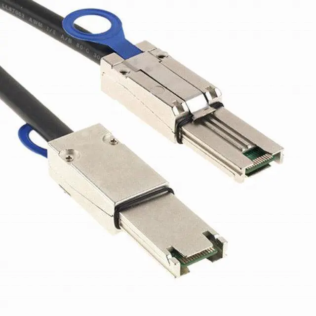 Alt view image 2 of 4 - External Mini SAS 4x SFF-8088 to External SFF-8088 4x Raid card data Cable 1m