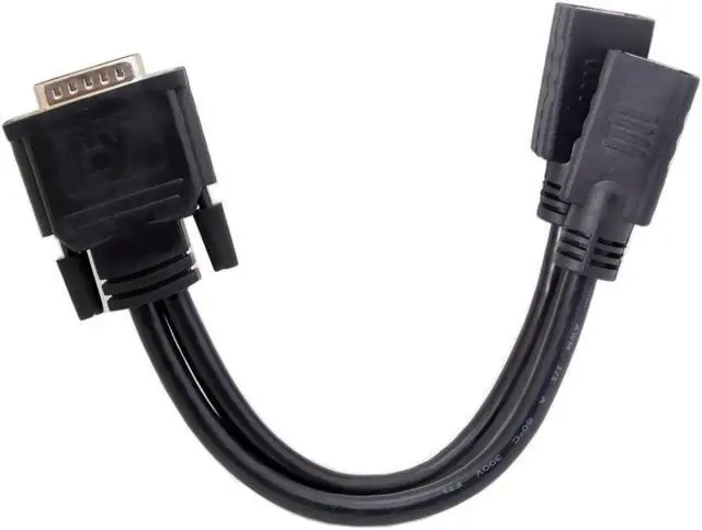 Main image of CYDZ DMS-59Pin Male to Dual DP Displayport Female Splitter Extension Cable for PC Graphics Card Black