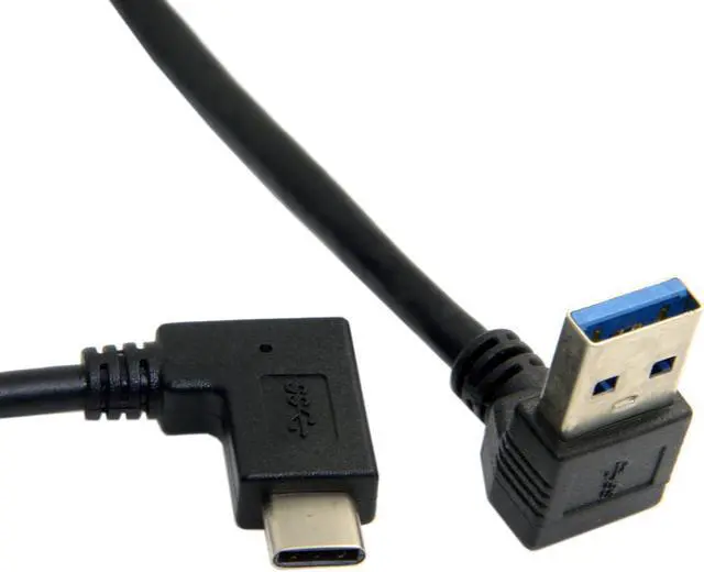 Alt view image 3 of 4 - CYDZ  Reversible USB-C USB 3.1 Type C Angled to 90 Degree Down Angled A Male Data Cable for Laptop & Tablet & Mobile Phone 30cm