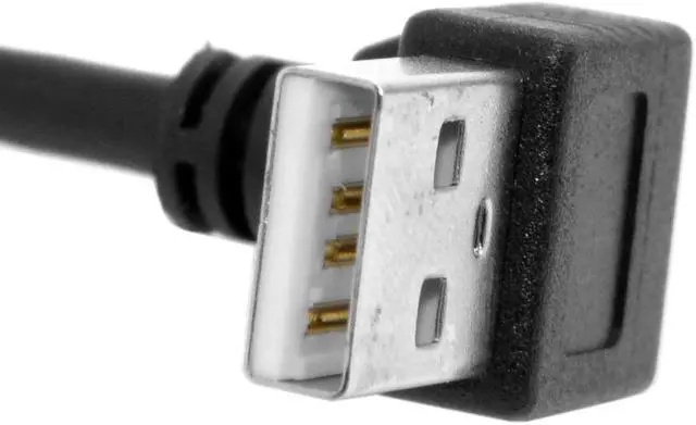 Alt view image 2 of 4 - CYDZ -Cable CY Down Angled USB 2.0 A Male to B Male Up Angled 90 Degree Printer Scanner HDD Cable 35cm