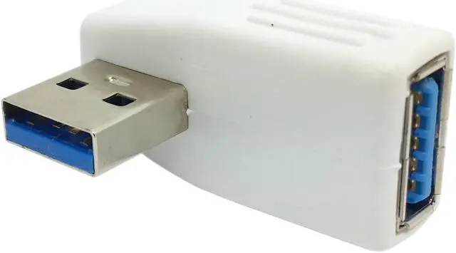 Alt view image 2 of 4 - CYDZ White 90D USB 3.0 Male to Female Vertical Left Angled Adapter for Retina Mac-Book