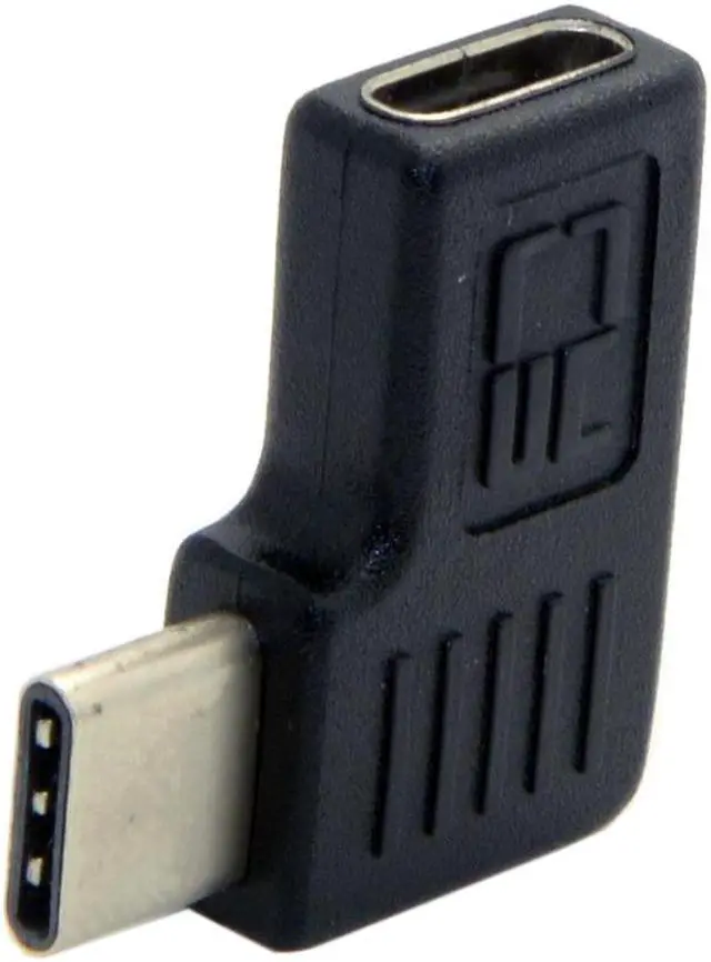 Alt view image 3 of 4 - CYSM 90 Degree Right & Left Angled USB 3.1 Type-C Male to Female Extension Adapter for Samsung Galaxy S8 S8+ Plus Cell Phone