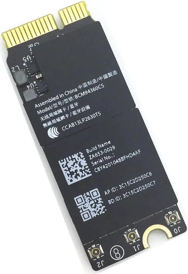 Main image of 653-0029 for Macbook Pro A1502 WiFi 802.11ac Bluetooth 4.0 Card BCM94360CSAX BCM94360CS Fully Tested