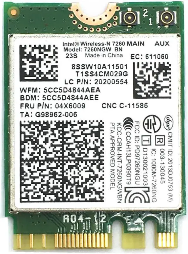 Main image of For Intel Wireless-N 7260 7260NGW BN 300M Wifi NGFF Card FRU:04X6009/04X6006 T440 T440p W540 L440 X240 X240s