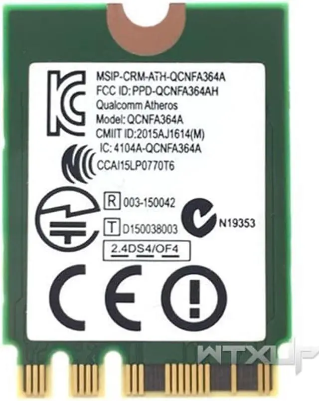 Alt view image 2 of 3 - NGFF WiFi Network Card for Bigfoot killer 1535 867Mbps 802.11ac bluetooth 4.1 Atheros QCNFA364A for Dell Alienware 13 R2 17 R3