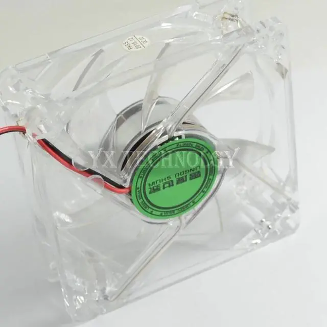 Alt view image 5 of 5 - 8025 GDT Green Red Bule Four color LED PC Computer Case Brushless Cooling Fan 80mm 8080x25mm 8025S DC 12V 4Pin Cooler