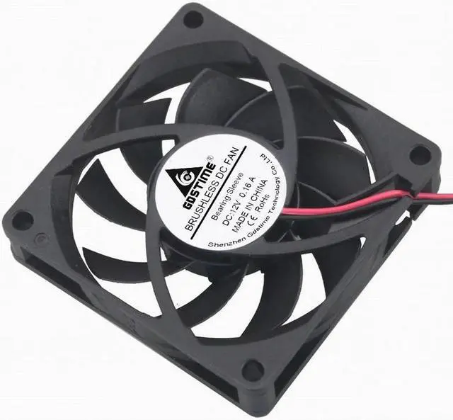 Alt view image 2 of 5 - 10 Pieces LOT 70MM 70 x 70 x 15mm 2Pin 12V DC Brushless Cooling Cooler Fan