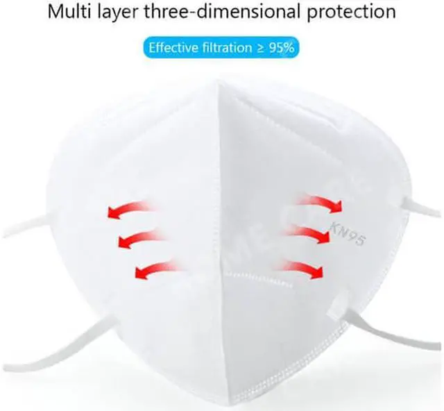Alt view image 2 of 7 - KN95 Protective Face Masks, 5 Layers, KN95 Mask Adult Anti-fog Haze Dustproof Non-Woven Fabrics Mask