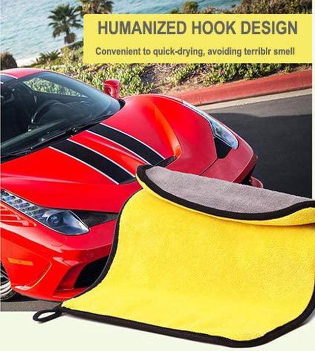 Alt view image 6 of 7 - ROME CARE 3 Pcs Extra Thick car Cleaning Rags - Super Absorbent Microfiber Towels for Cars/Detailing/Interior, Reusable-Microfiber Cleaning Cloth Dust Cloth, Lint Free Drying Towel Car Wash Towels