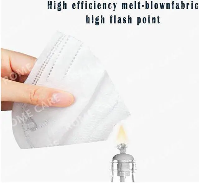 Alt view image 6 of 7 - 100 Pcs KN95 Face Mask Protective Respirator, PM2.5 5-Layer KN95 Mask Face Mask Adult Anti-fog Haze Dustproof Non-Woven Fabrics Mask White