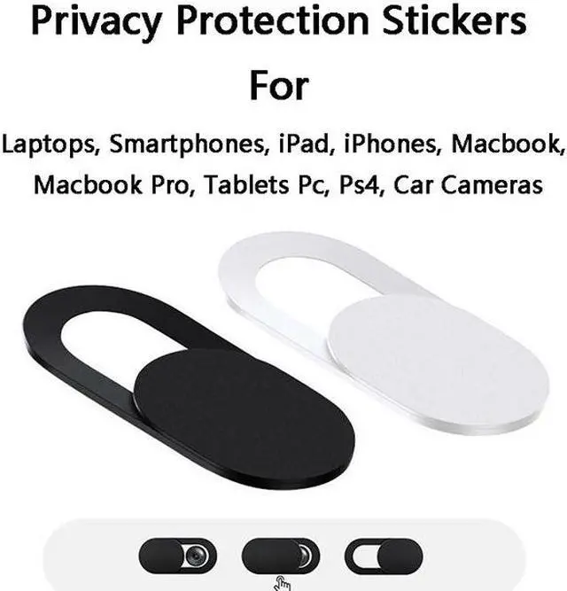 Main image of 8 Pcs Webcam Cover Slide Ultra-Thin Laptops Camera Shutter Privacy Protective Cover For IPad Mobile Phone Tablet Desktop Laptop Car camera Black