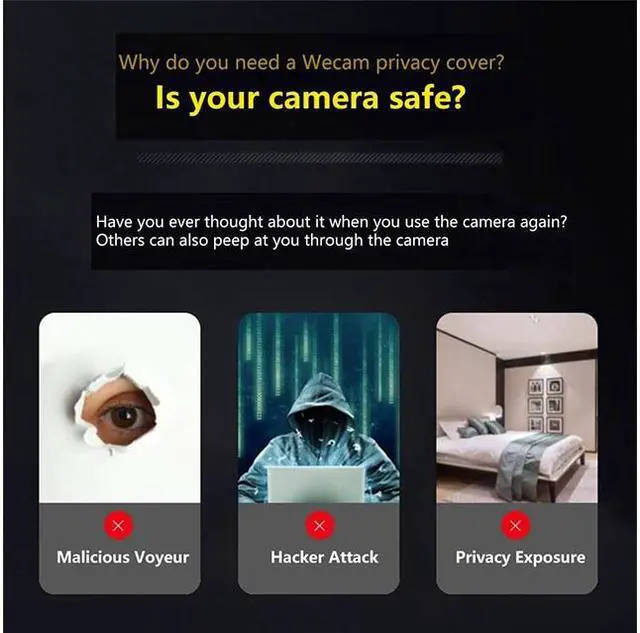 Alt view image 7 of 7 - 8 Pcs Webcam Cover Slide Ultra-Thin Laptops Camera Shutter Privacy Protective Cover For IPad Mobile Phone Tablet Desktop Laptop Car camera Black