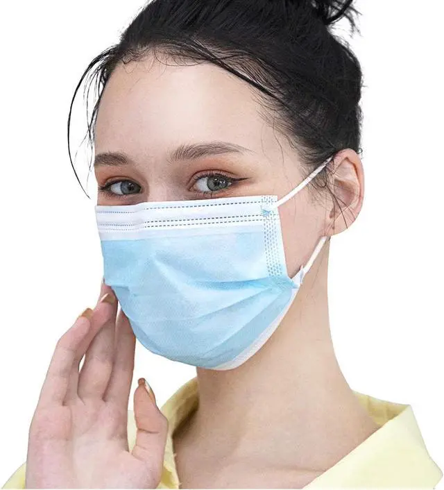 Alt view image 2 of 7 - ROME CARE 200 Pcs Disposable Face Masks, 3 Ply Disposable Face Mask for Men & Women White