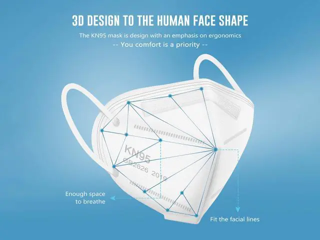 Alt view image 2 of 7 - ROME CARE 200 Pcs 5-Layer Breathable Protective with Elastic Earloop and Nose Bridge Clip Disposable Respirator Protection White