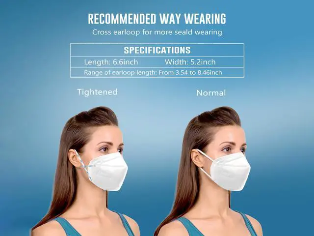 Alt view image 6 of 7 - ROME CARE 200 Pcs 5-Layer Breathable Protective with Elastic Earloop and Nose Bridge Clip Disposable Respirator Protection White