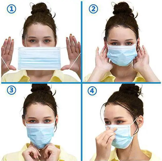 Alt view image 6 of 7 - ROME CARE 3 Layer Disposable Face Masks Made For Daily Use Protective Masks Blue 50pcs