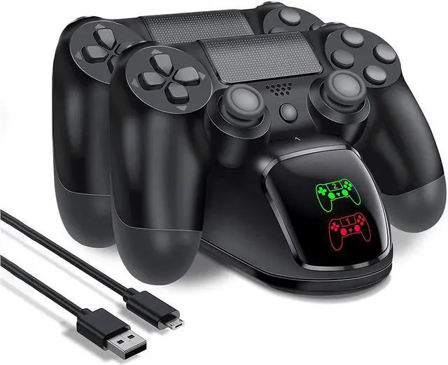 Alt view image 7 of 7 - PS4 Controller Charger, PS4 Controller USB Charging Station Dock for DualShock 4, Playstation 4 Charging Station for Sony Playstation4 / PS4 / PS4 Slim / PS4 Pro Controller
