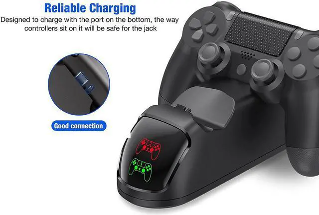 Alt view image 2 of 7 - PS4 Controller Charger, PS4 Controller USB Charging Station Dock for DualShock 4, Playstation 4 Charging Station for Sony Playstation4 / PS4 / PS4 Slim / PS4 Pro Controller